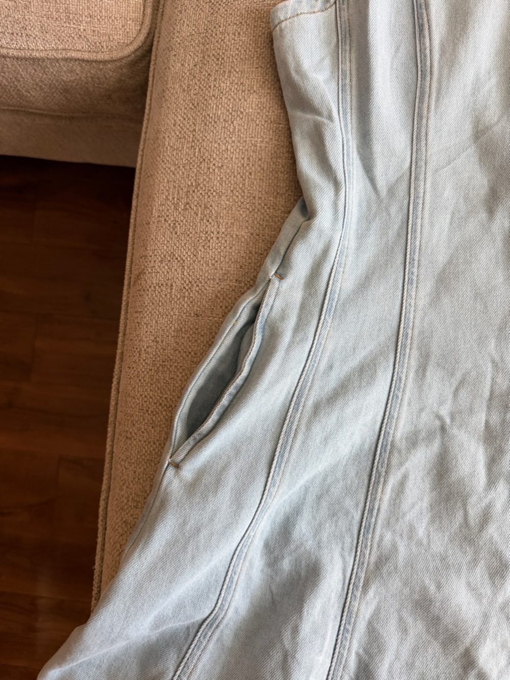 Light Blue Sleeveless Mini Dress - Picture 2 of 5